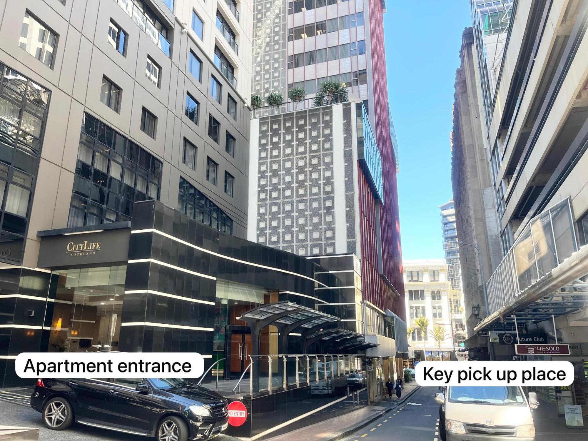 Highrise Studio Apartment W/ Ac, Pool & Gym In Auckland Cbd Luaran gambar