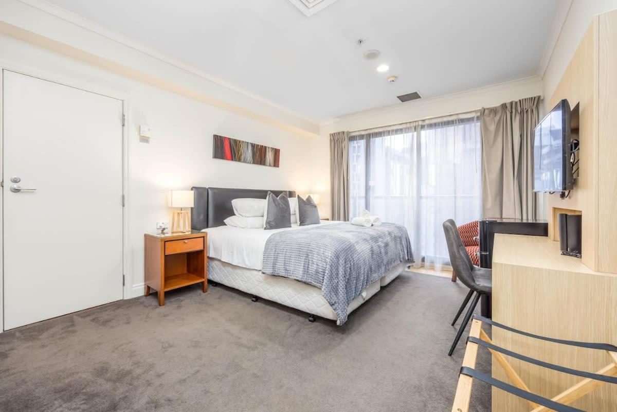 Highrise Studio Apartment W/ Ac, Pool & Gym In Auckland Cbd Luaran gambar