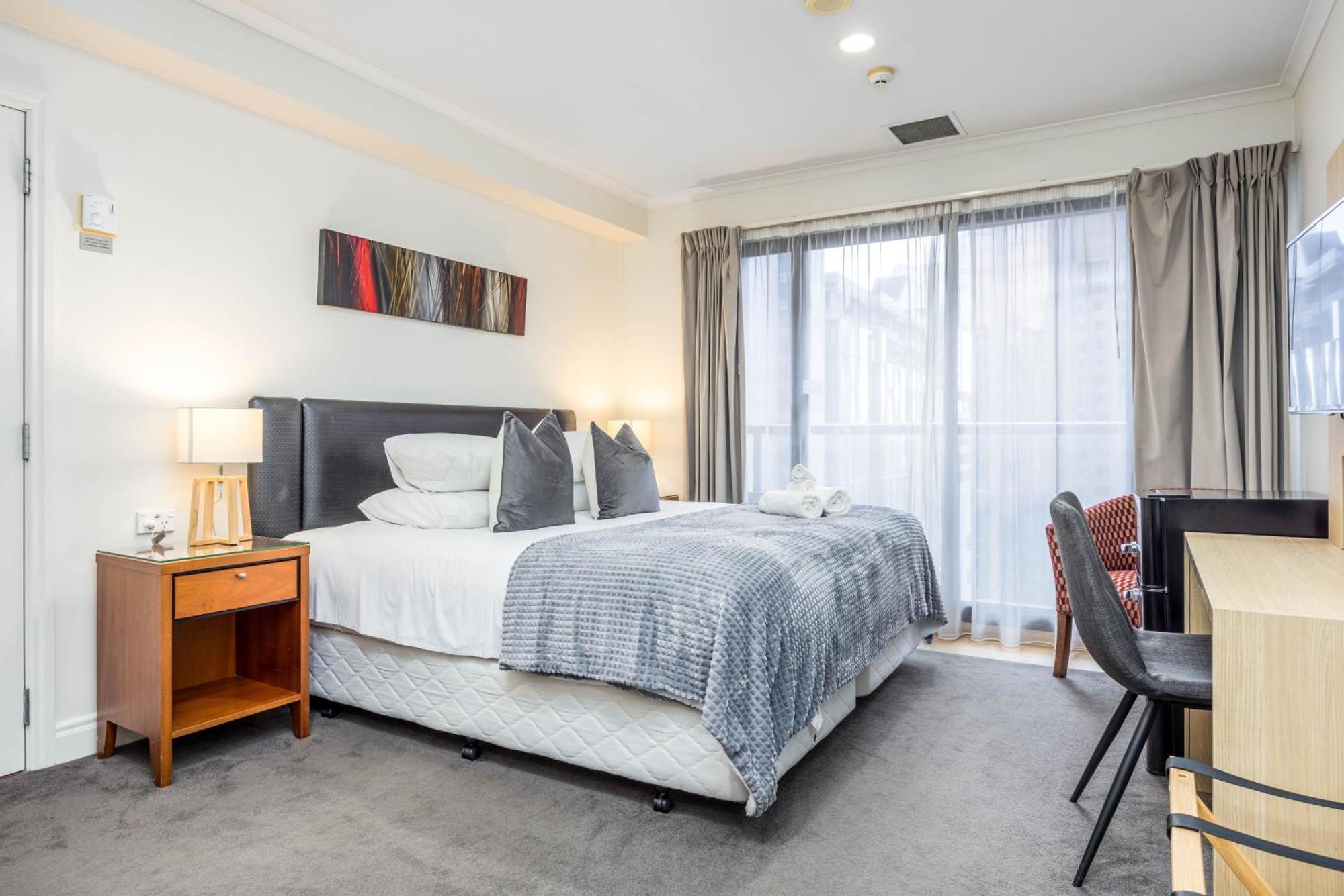 Highrise Studio Apartment W/ Ac, Pool & Gym In Auckland Cbd Luaran gambar